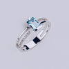 Hidden Glory | Natural Aquamarine & Diamond 18kt Gold Ring