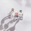 Utopia | Natural Coloured Sapphire 18kt White Gold Puzzle Ring