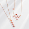 Utopia | Natural Coloured Sapphire 18kt Rose Gold Sunrise Necklace