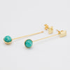 Aurora's Drop | Natural Amazonite 925 Silver 18K Gold Plated Detachable Earrings