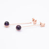 Aurora's Drop | Natural Amethyst 925 Silver 18K Rose Gold Plated Detachable Earrings