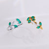 Lush Greenery | Natural Emerald & Diamond 18kt White Gold Ring