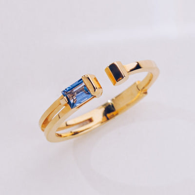 Hidden Glory | Natural Blue Sapphire 18kt Gold Ring
