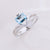 ROYAL | Natural Aquamarine & Diamond 18kt White Gold Ring