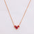 CROSS MY HEART | Natural Ruby & Orange Sapphire 18kt Gold Necklace