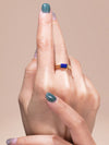 Hidden Glory | Natural Lapis Lazuli & Diamond 18kt Gold Ring