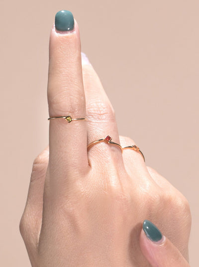 UTOPIA | Natural Coloured Sapphire 18kt Rose Gold Ring (S)