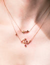 Utopia | Natural Coloured Sapphire 18kt Rose Gold Trio Necklace