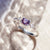 ROYAL | Natural Purplish Pink Spinel & Diamond 18kt White Gold Ring