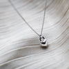 LOVELOCK | Natural White Colourless Sapphire 18kt White Gold Necklace