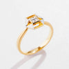 Wrap Me In Love | Natural White Diamond 18kt White & Yellow Gold Ring