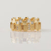 GAZE | Natural Square-cut Diamond 18kt Yellow Gold Wedding Ring