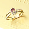 Hidden Glory | Natural Bi-Colour Tourmaline & Diamond 18kt Gold Ring
