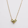 CROSS MY HEART | Natural Green Sapphire 18kt Gold Necklace