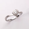 Knot | Natural Round White Diamond 18kt Gold Engagement Ring