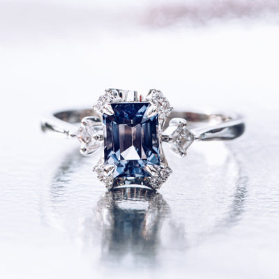 ROYAL | Natural Spinel & Diamond 18kt White Gold Ring