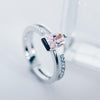Hidden Glory | Natural Emerald-cut Light Pink Diamond & Diamonds 18kt Gold Ring