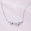 Universe | Natural Aquamarine, Tiny Pearl & Diamond 18kt White Gold Necklace