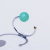 Galaxias | Natural Amazonite 925 Silver 18K Gold Plated Stacking Open Ring