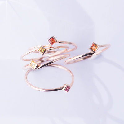 UTOPIA | Natural Coloured Sapphire 18kt Rose Gold Ring (S)