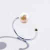 Galaxias | Freshwater Pearl 925 Silver 18K Gold Plated Stacking Open Ring